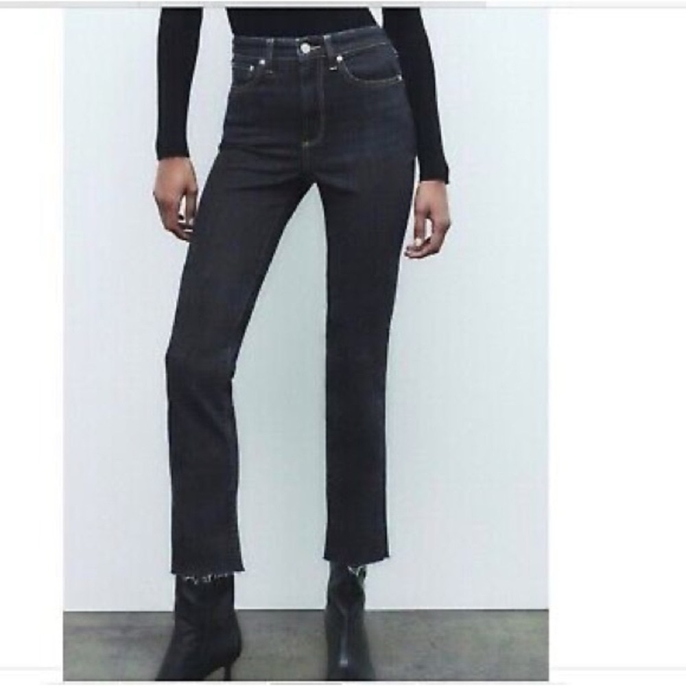 Zara Black Straight Leg Jeans